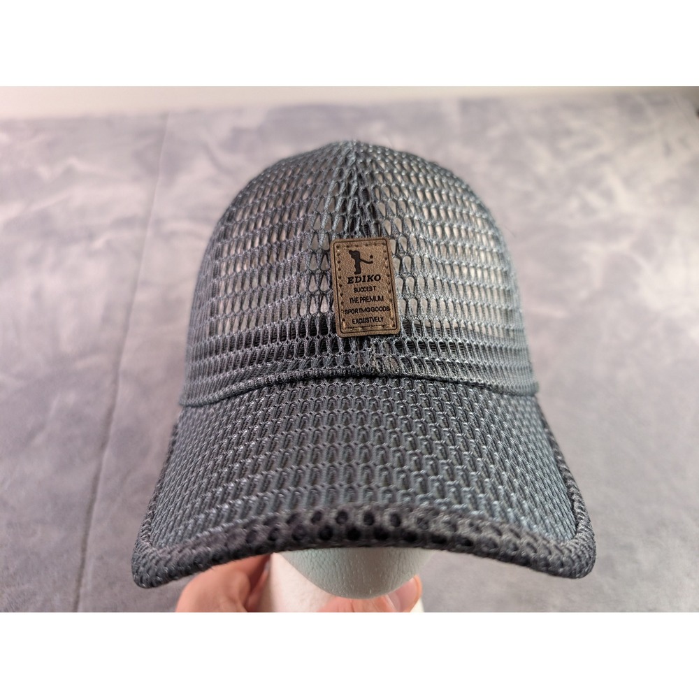 Ediko Full Mesh Baseball Cap Adjustable Gray Sport Hat